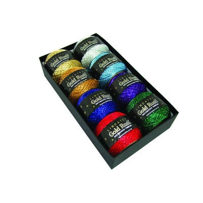 Embroidery Thread Balls Metallic Assorted Box of 8 20g