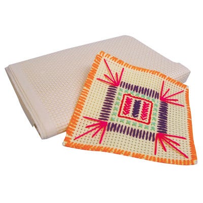 Binca Embroidery Canvas White Each