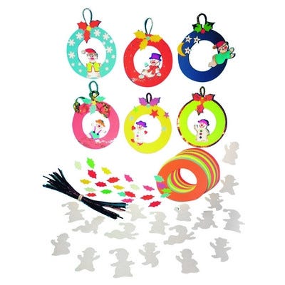 Snowman Wreaths Assorted Pack of 30