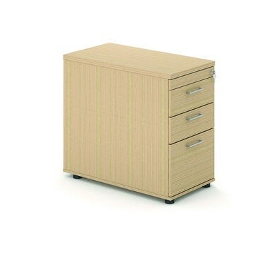 Desk High 3 Drawer Pedestal Oak