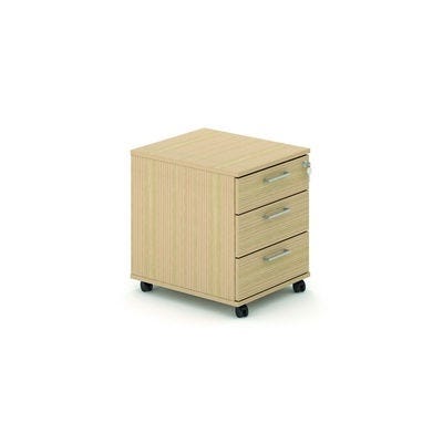 3 Drawer Mobile Pedestal Walnut