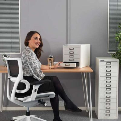 15 Drawer Multi Unit Lockable White