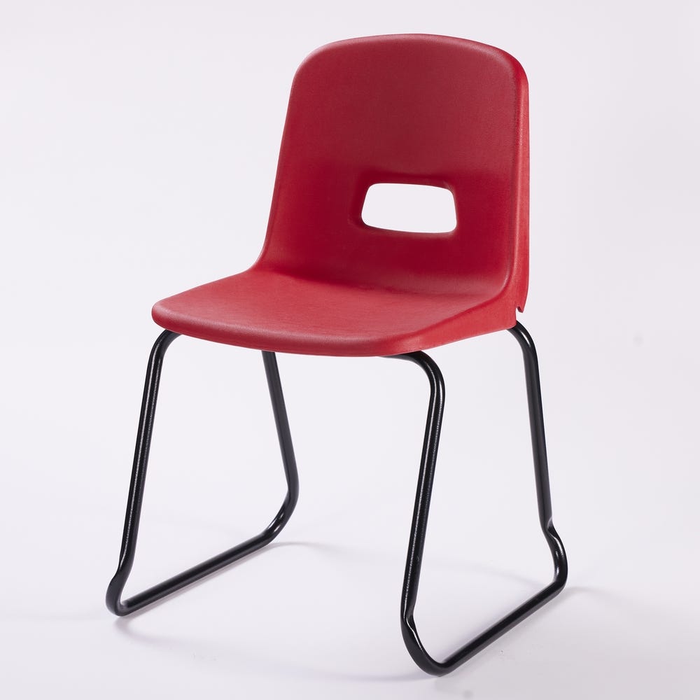 RF70 Skid Base Chair SH430mm Red