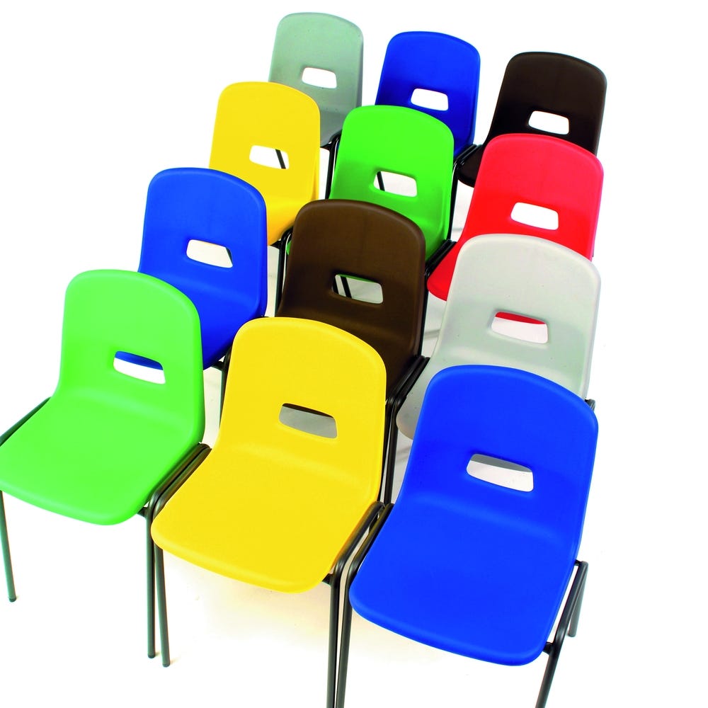 GH20 Four Leg Chair Black Frame SH430mm Black