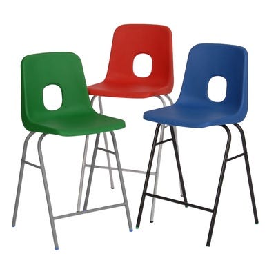 Series E Stool Black Frame 610mm Purple