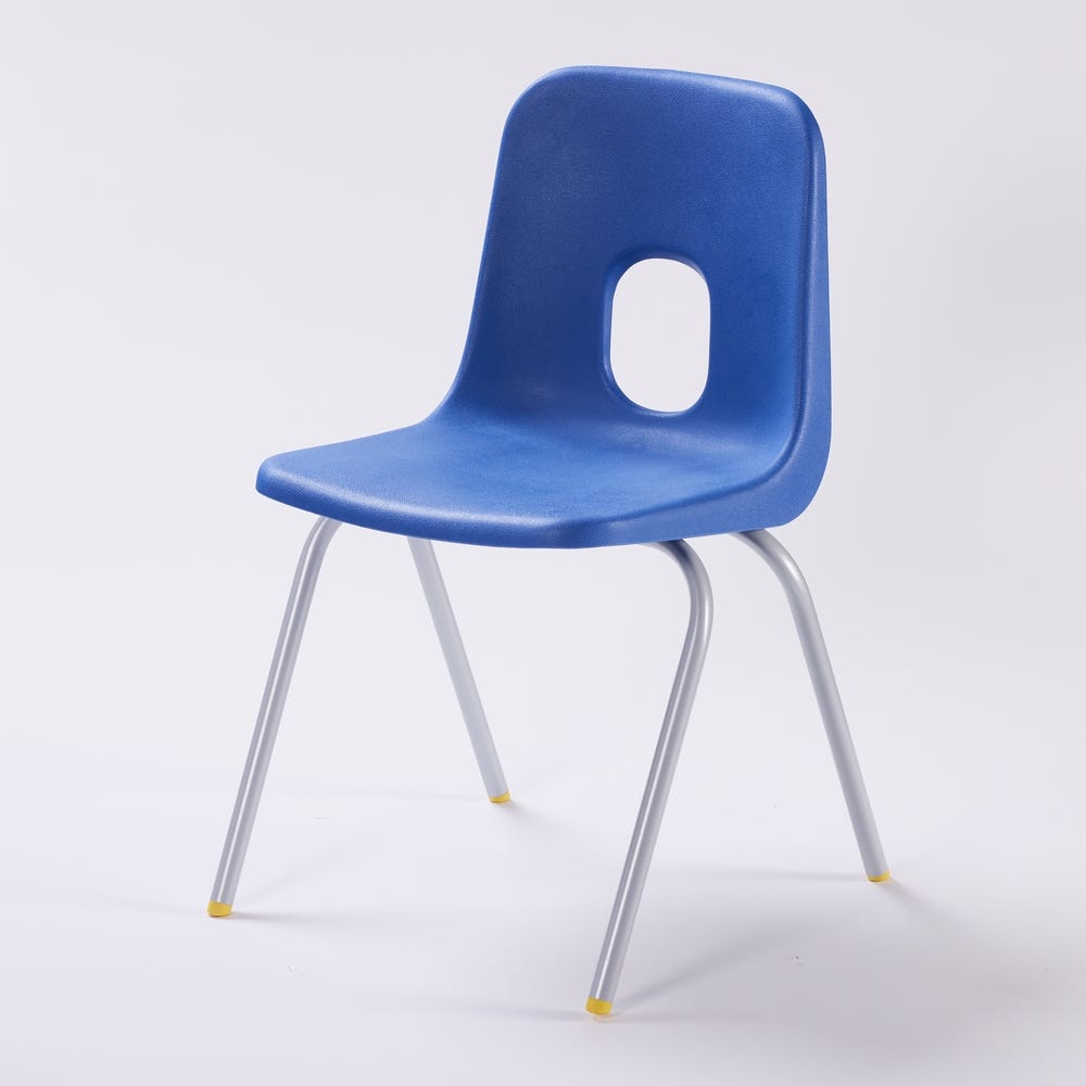 Series E Chair Silver Frame 310mm Blue