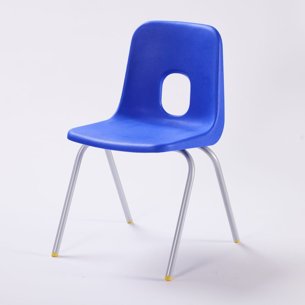 Series E Chair Silver Frame 350mm Sapphire