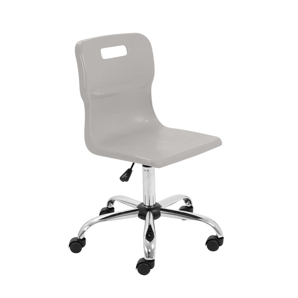 Titan Swivel Chair 405-467mm Castors Grey