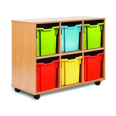 Allsorts 6 Quad Tray Maple Unit Clear