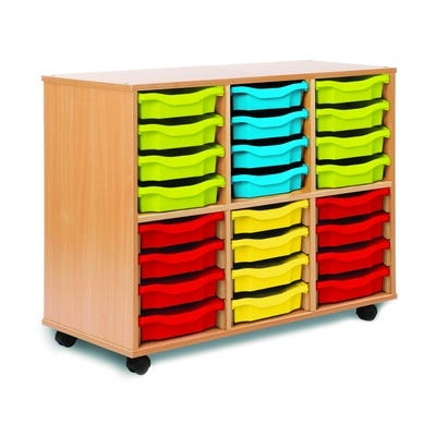 Allsorts 24 Single Tray Unit Beech