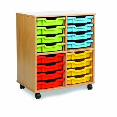 Allsorts 16 Single Tray Maple Unit Clear
