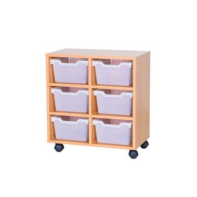 Premium 6 Deep Tray White Unit Blue