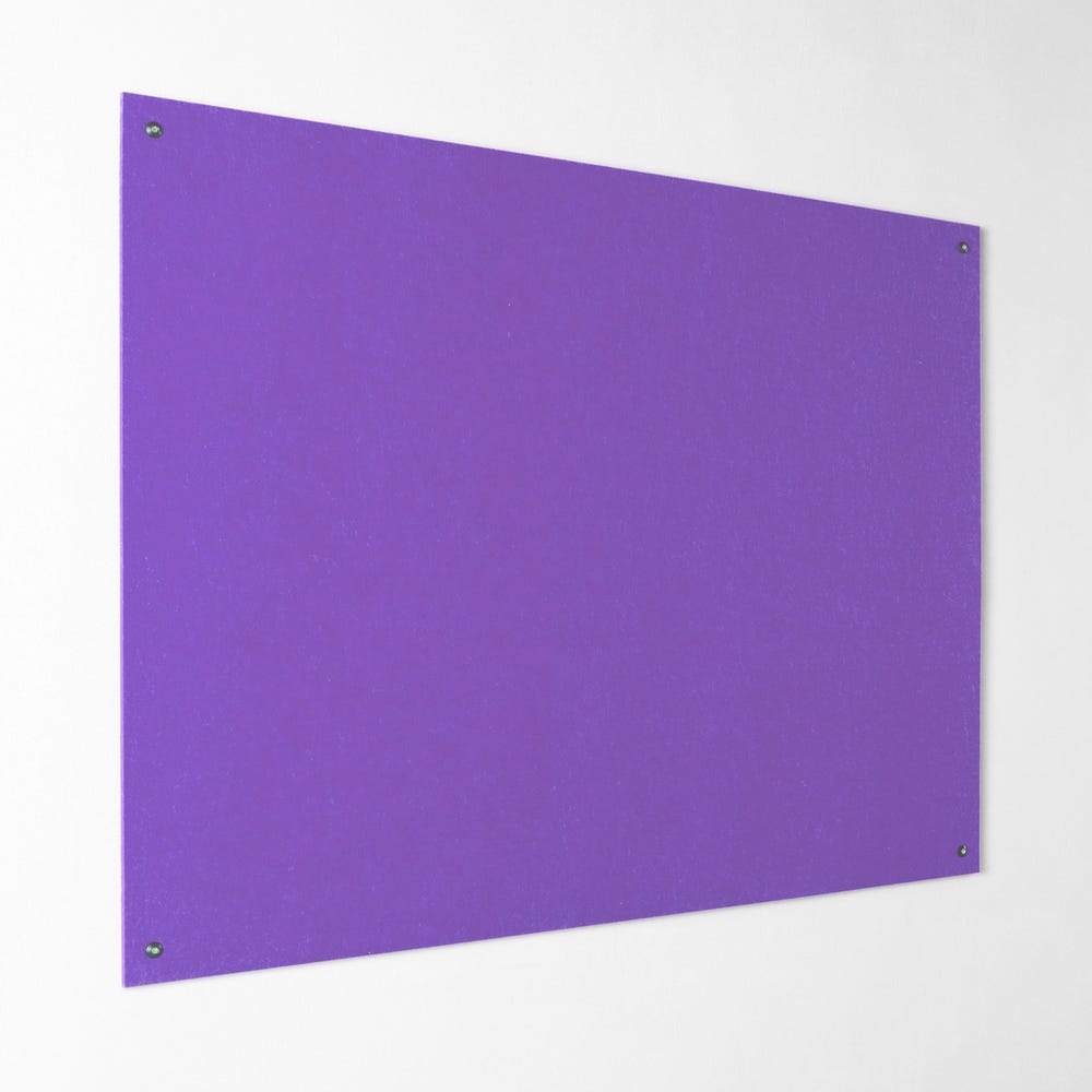 Eco Frameless Noticeboard H1200xW1800mm Purple