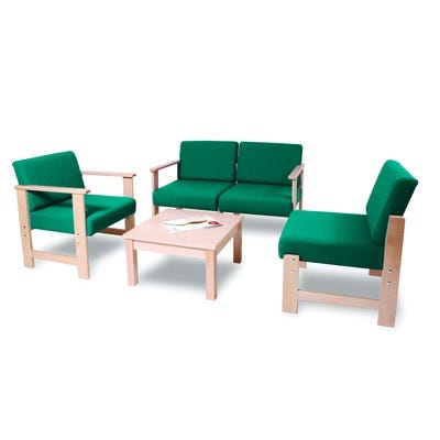Wooden Easy Seating 2 Seater Arm Chair Tonga