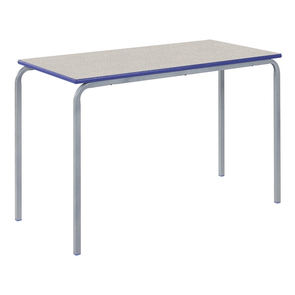 Crush Bent Rectangular Table 120x60x59cm Ailsa Top Blue Edge