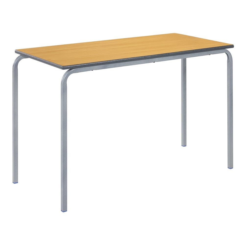 CBent Rectangular Table 120x60x59cm Beech Top Charcoal Edge