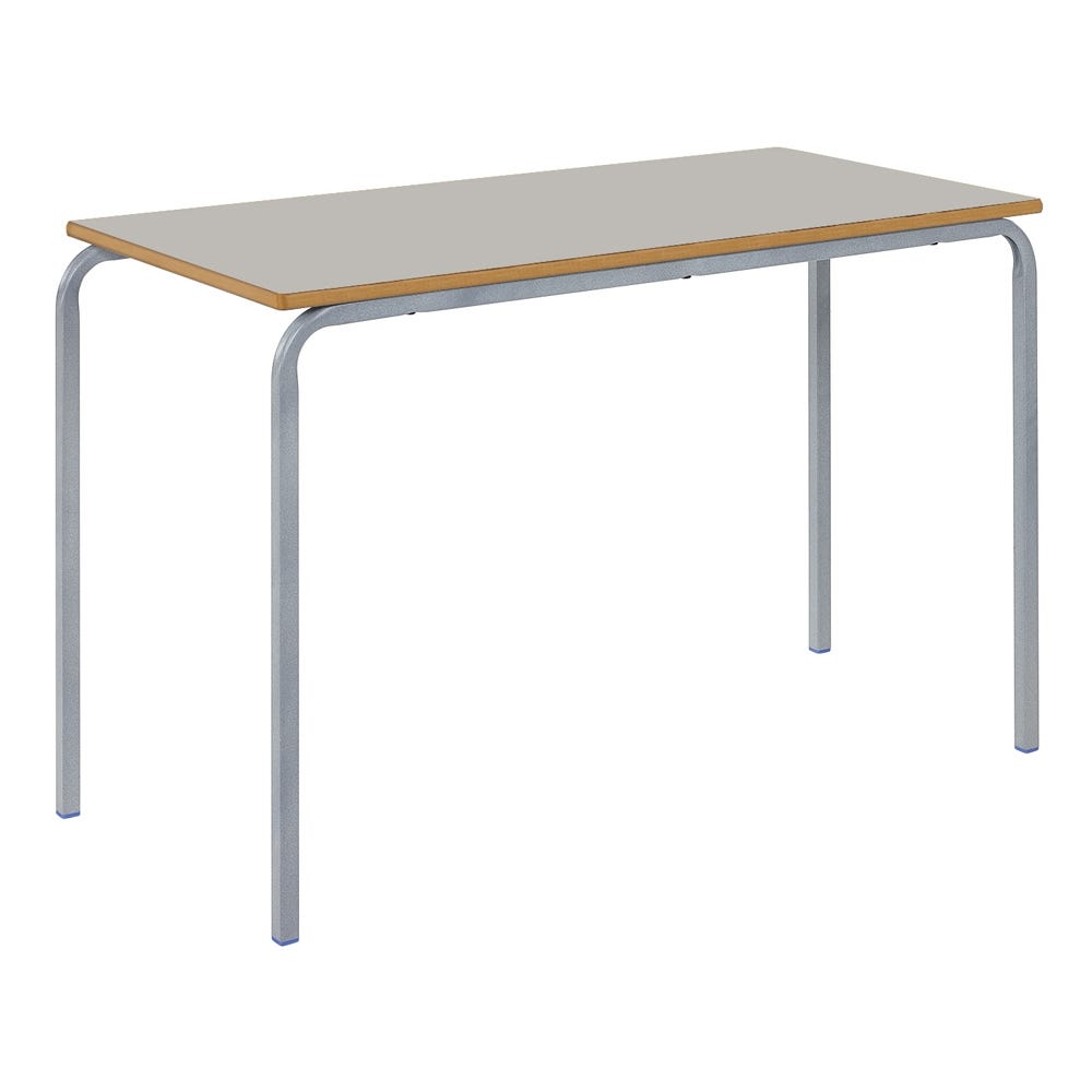 Crush Bent Rectangular Table 110x55x76cm Light Grey