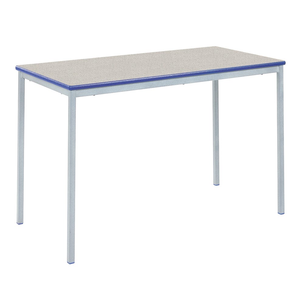 Fully Welded Rectangular Table 110x55x53cm Ailsa Top Blue Edge