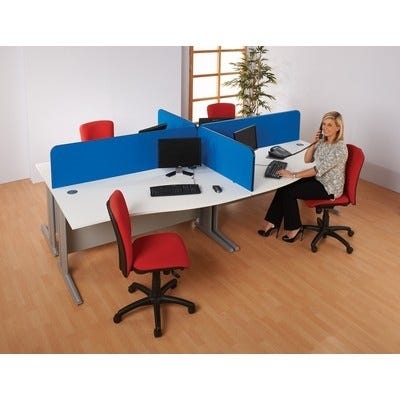 Busyscreen Curve Desk Screens 400x1200mm Magenta