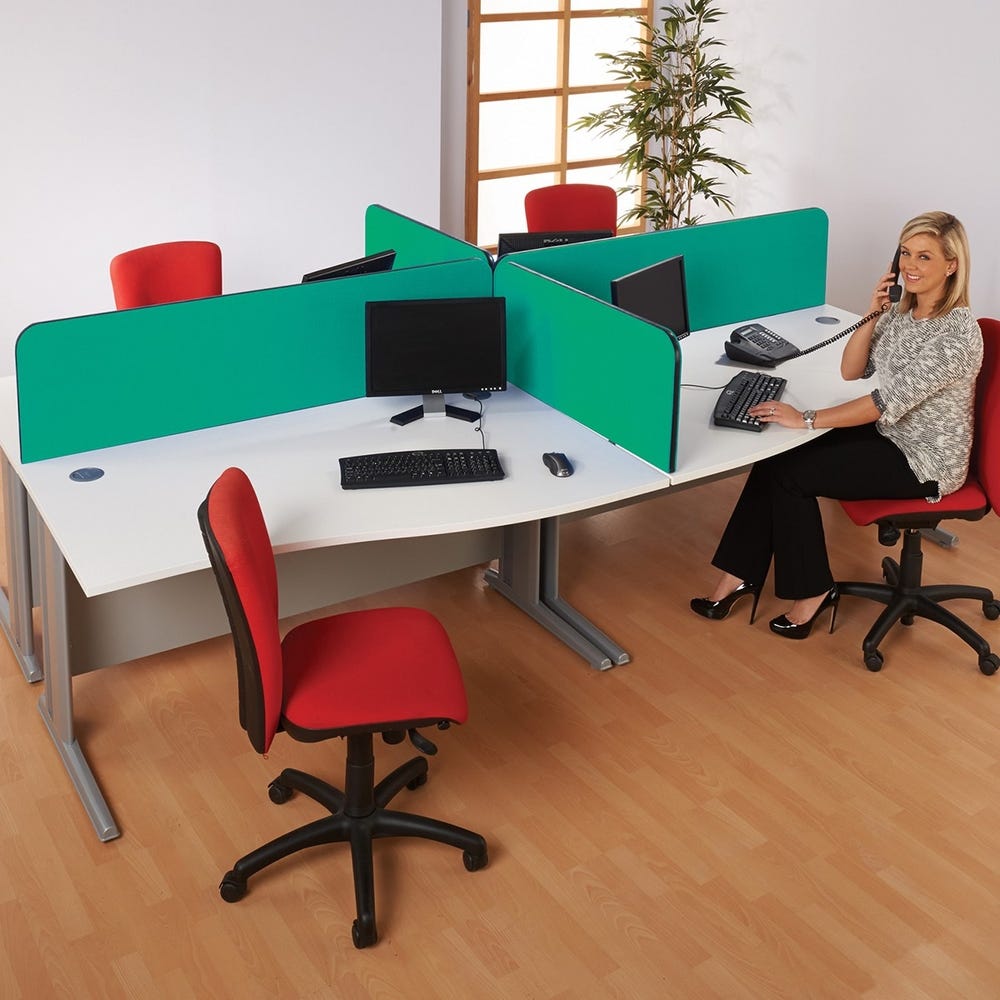 Busyscreen Curve Desk Screens 400x1600mm Apple