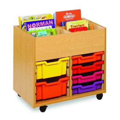 4 Bay Kinderbox Maple Deep Tray Clear