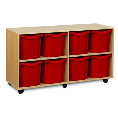 8 Quad Tray Unit Red
