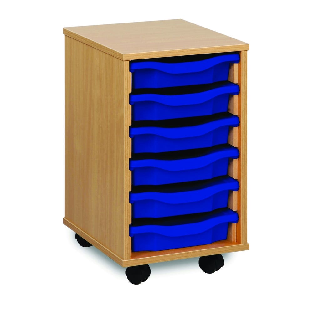 6 Single Tray Unit Blue