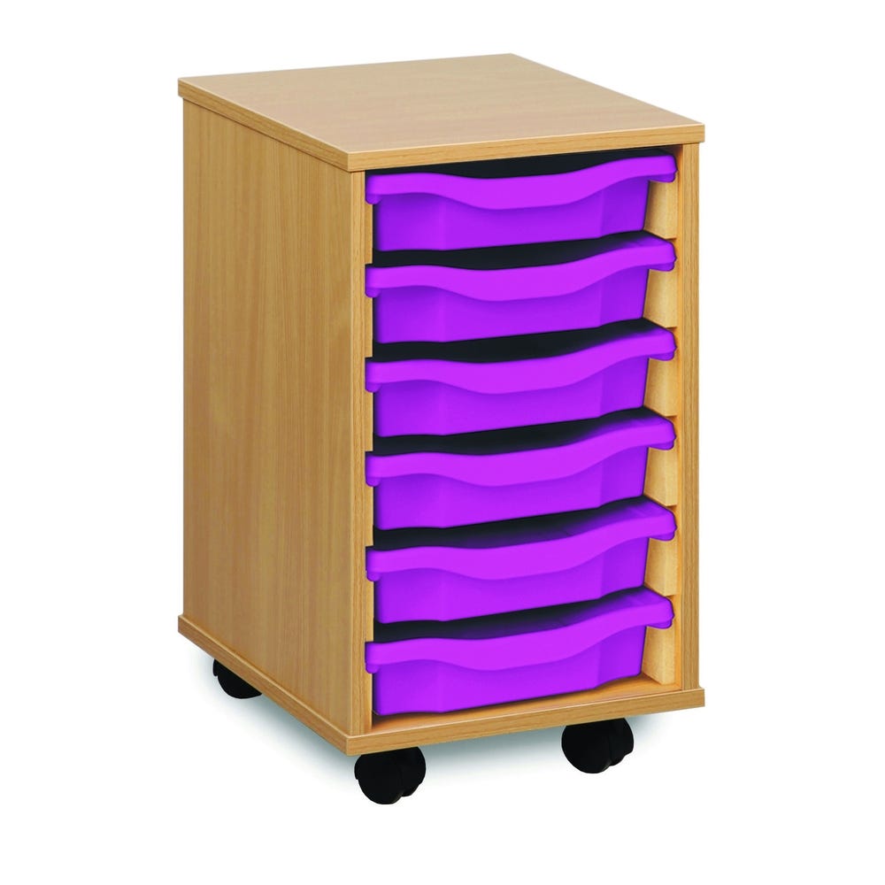 6 Single Tray Unit Purple