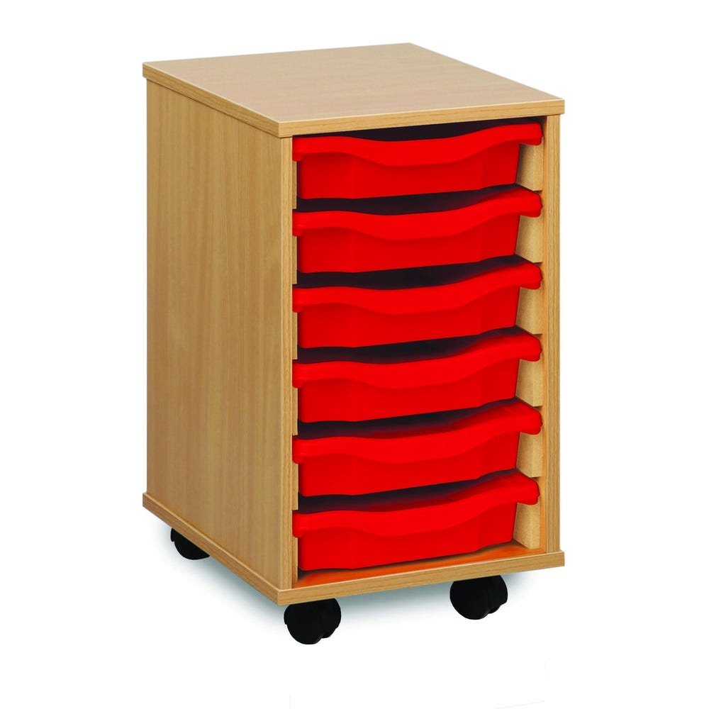 6 Single Tray Unit Red
