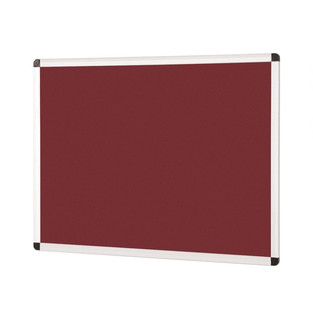 Aluminium Framed Noticeboard H900xW1200mm Burgundy