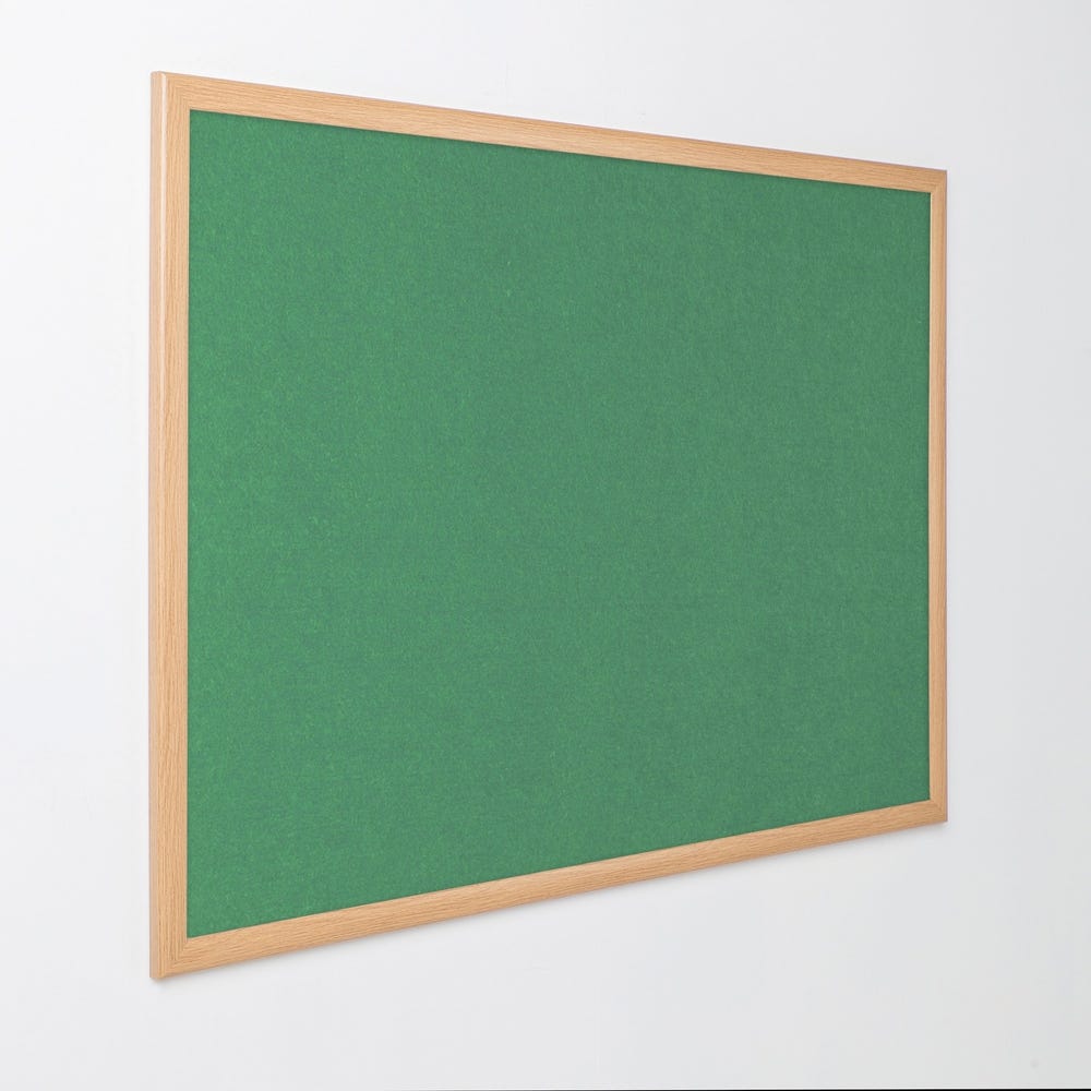 Eco Friendly Light Oak Noticeboard H1200 x W1800mm Green