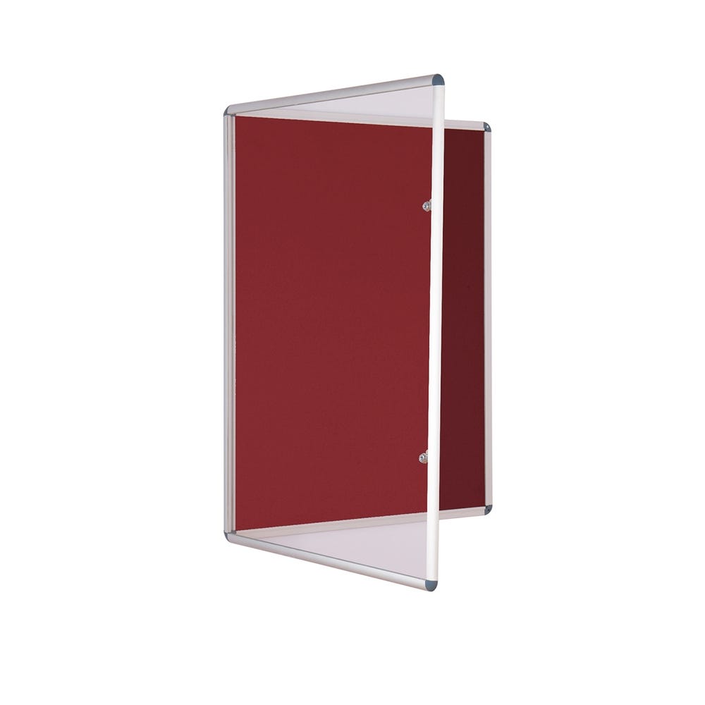 Tamperproof Noticeboard H600 x W900mm Burgundy