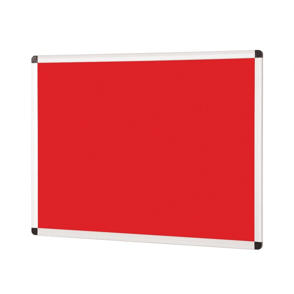 Aluminium Framed Noticeboard H1200xW1800mm Red