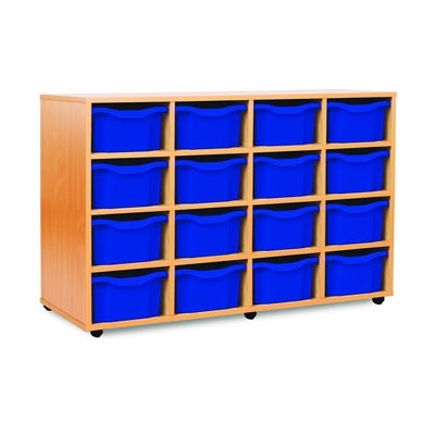 16 Double Tray Unit Blue