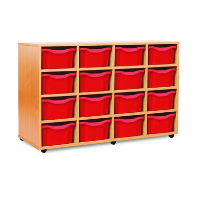 16 Double Tray Unit Red