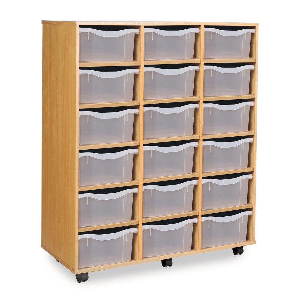 18 Double Tray Unit Clear