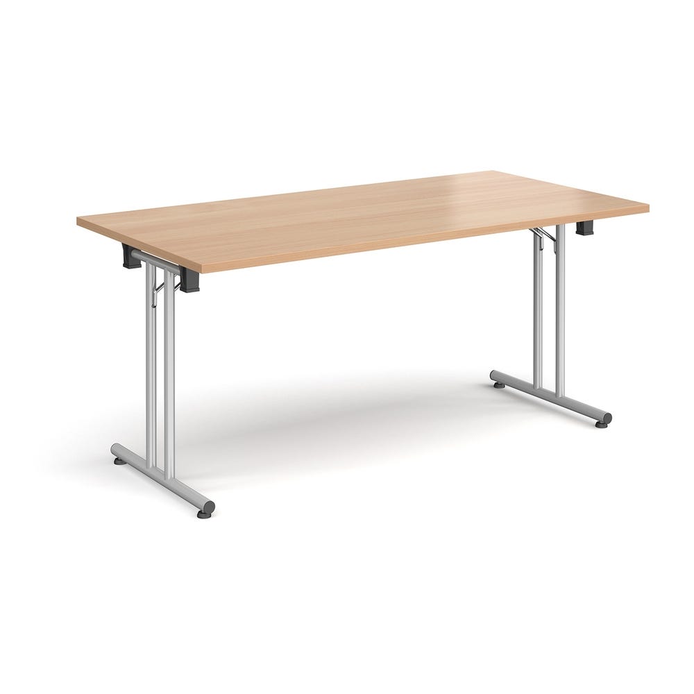 Rectangular Folding Leg Meeting Table W1600 Beech