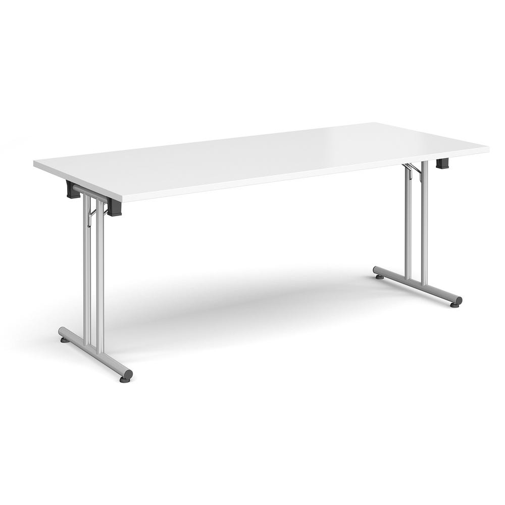 Rectangular Folding Leg Meeting Table W1800 White