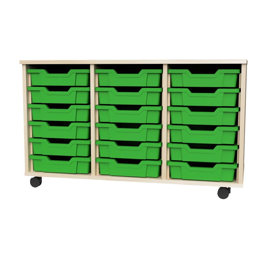 Premium 18 Shallow Tray Maple Unit Green