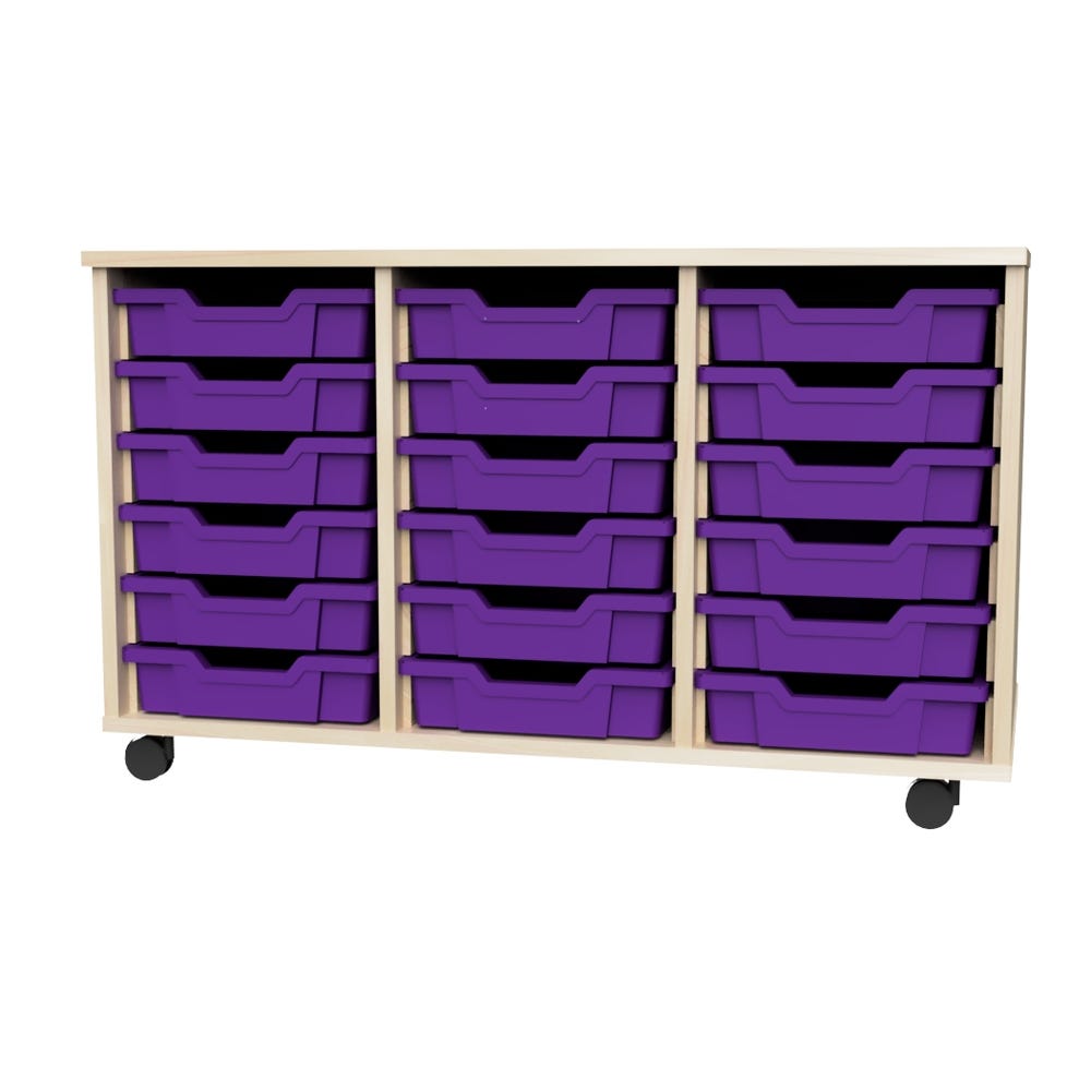 Premium 18 Shallow Tray Maple Unit Purple