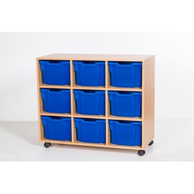 Premium 9 Extra Deep Tray Oak Unit Blue