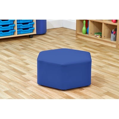 Large Hexagon Foam Seat Cobalt Blue