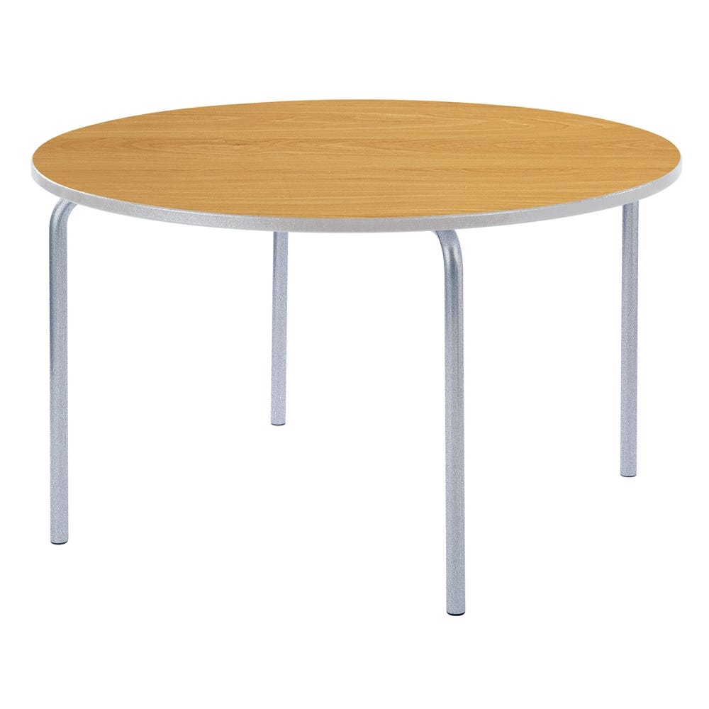 Round Table Light Grey Edge H460mm Beech