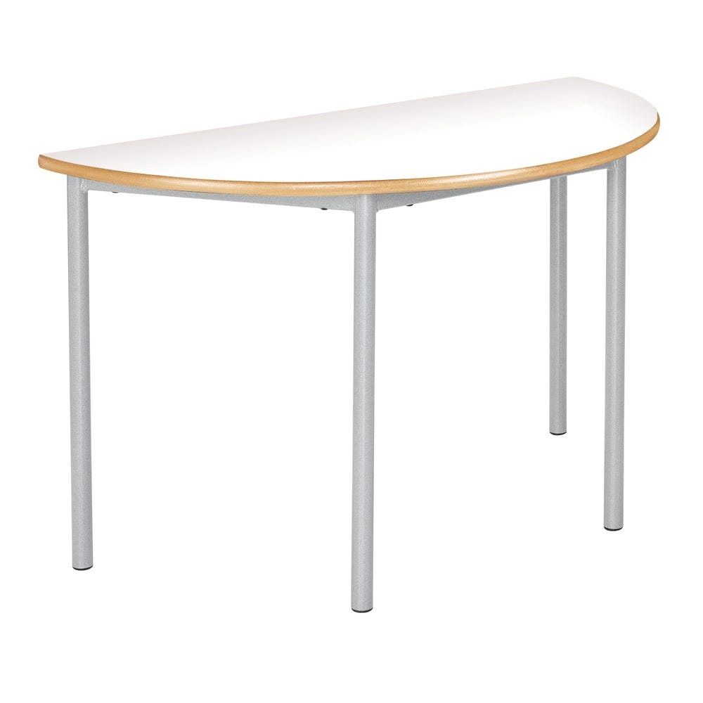 RT32 Semi Circular Table Dia120x76cm White