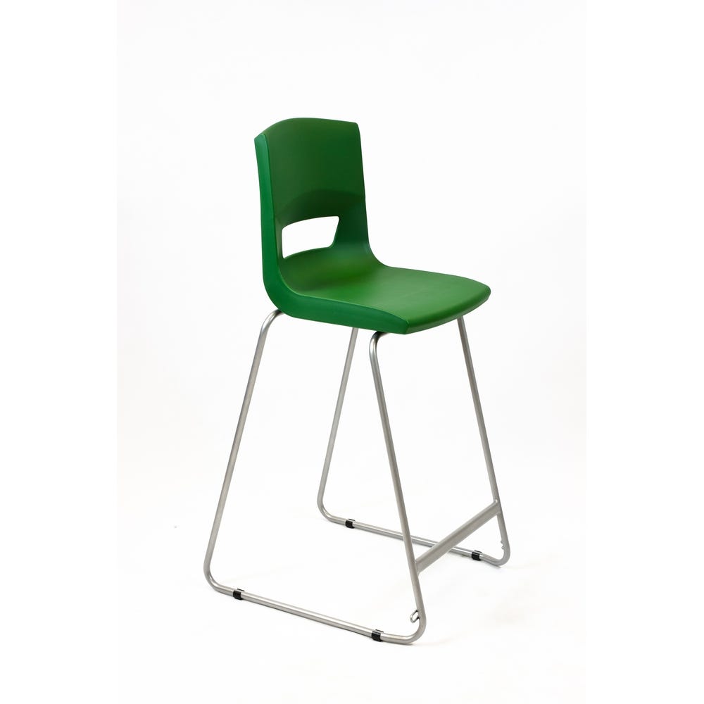 Postura Highchair Grey Frame H685mm Forest Green