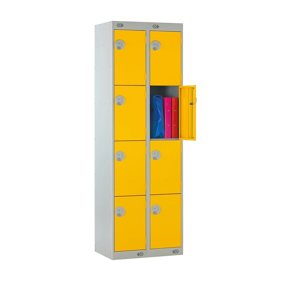 2 Column Locker W300 x D450 x H1800mm Yellow