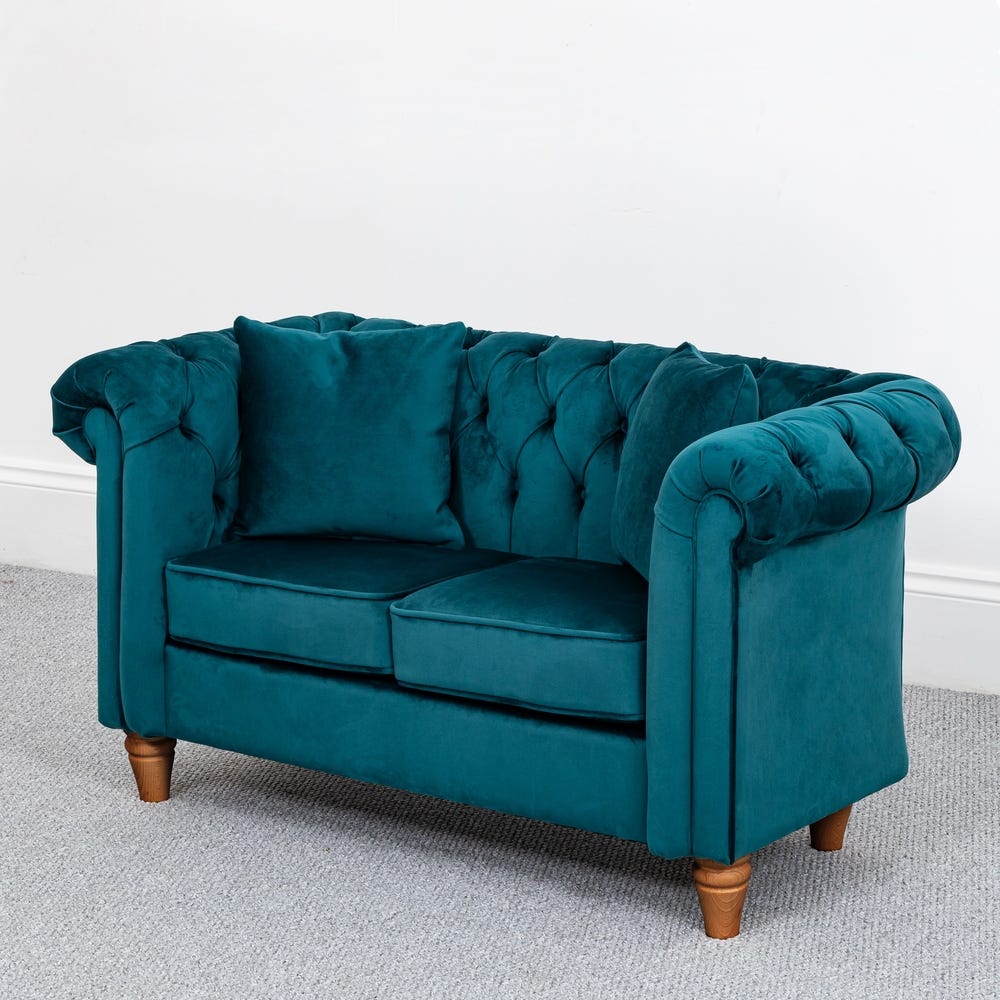 Wild Wood Chesterfield Chair Teal