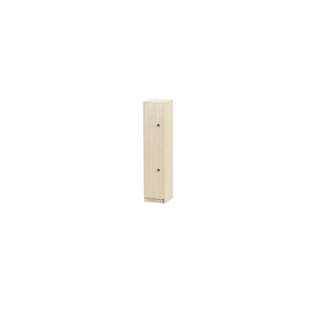 2 Door Wooden Locker H1370mm Handle Maple