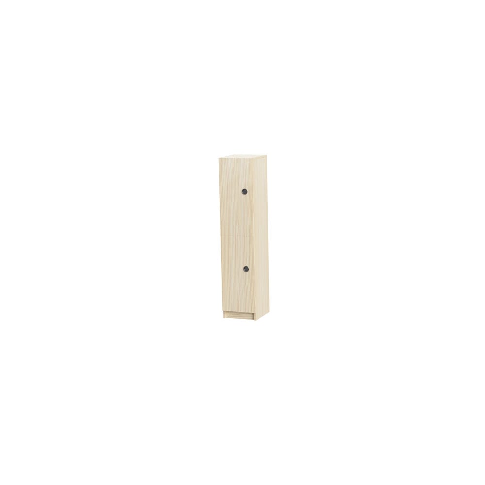 2 Door Wooden Locker H1370mm Inset Handle Maple