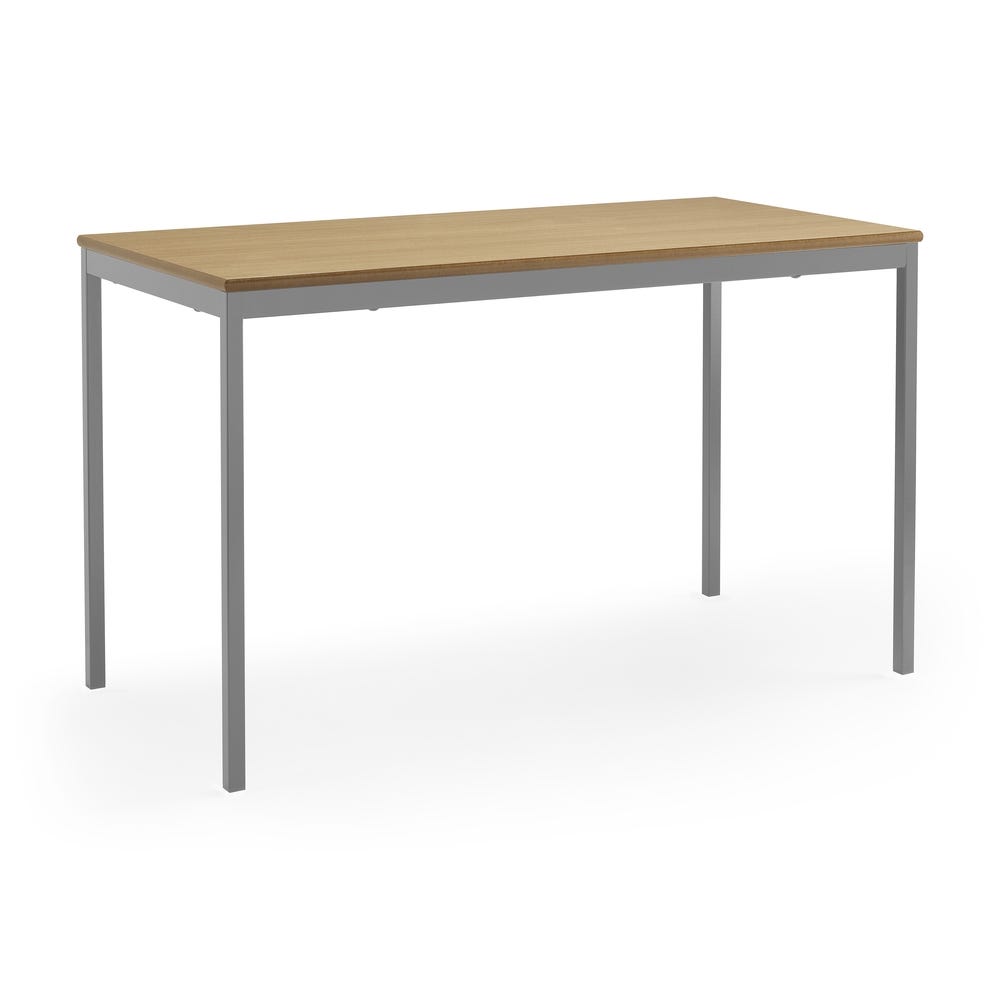 FW Rect 1200x600xH760mm DGrey Frame Beech Top